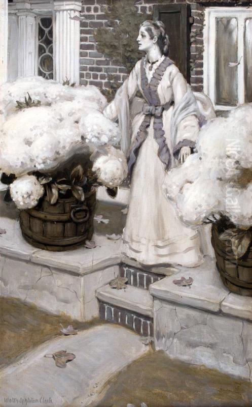 She Had Meant to Wait for Him on The Terrace Oil Painting by Walter Appleton Clark