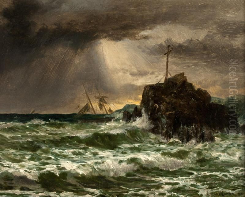 Storm Clearing Oil Painting by Edward Moran