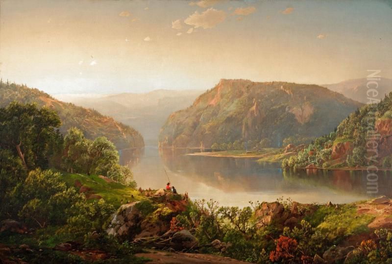 A View in Vermont Oil Painting by William Louis Sonntag, Sr.