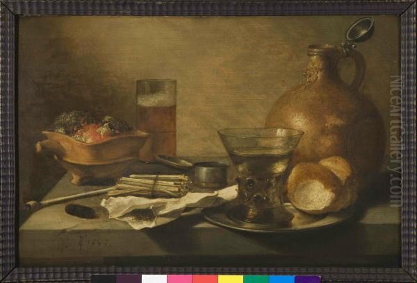 Zatisi s hlinenym dzbanem Oil Painting by Pieter Claesz