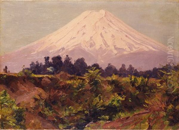 Fuji (Yoshida, Koshu) Oil Painting by Eisaku Wada
