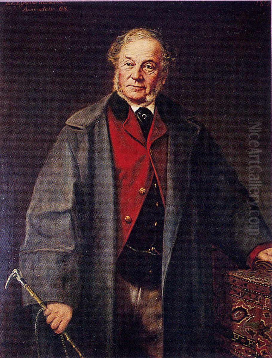 Portrait ofRowland Egerton-Warburton(1804-1891) Oil Painting by Duval, Charles Allen