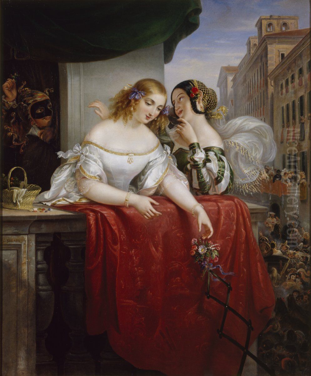 Feria at Seville Oil Painting by Augustus Egg