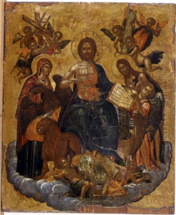 Tribute to the Eucharist Oil Painting by Michael Damaskinos