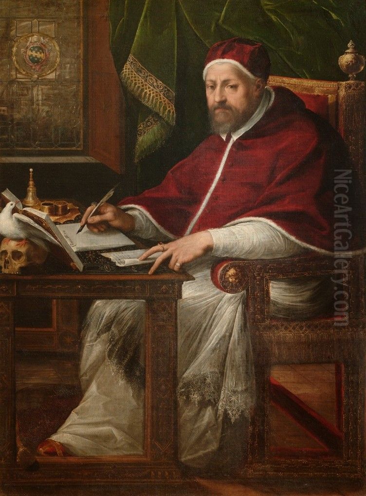 Ritratto di papa Clemente VIII Aldobrandini Oil Painting by Giuseppe Cesari