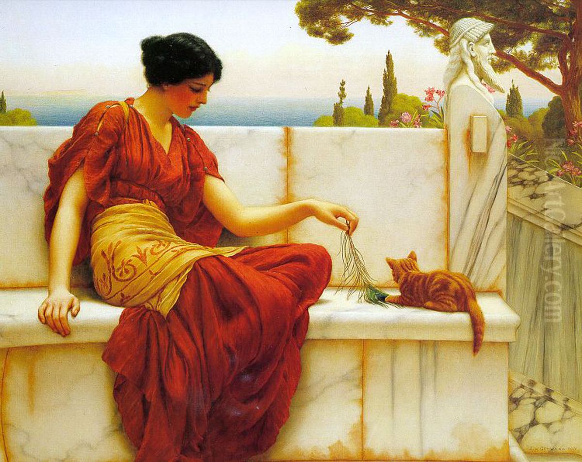 The Tease Oil Painting by John William Godward