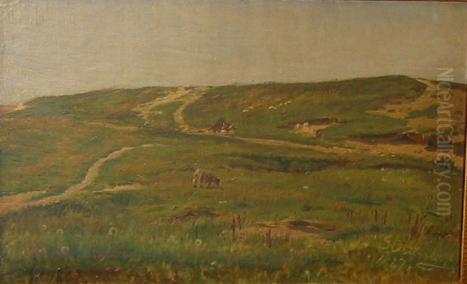 Faergebakken at Silkeborg. Oil Painting by Godfred B.W. Christensen