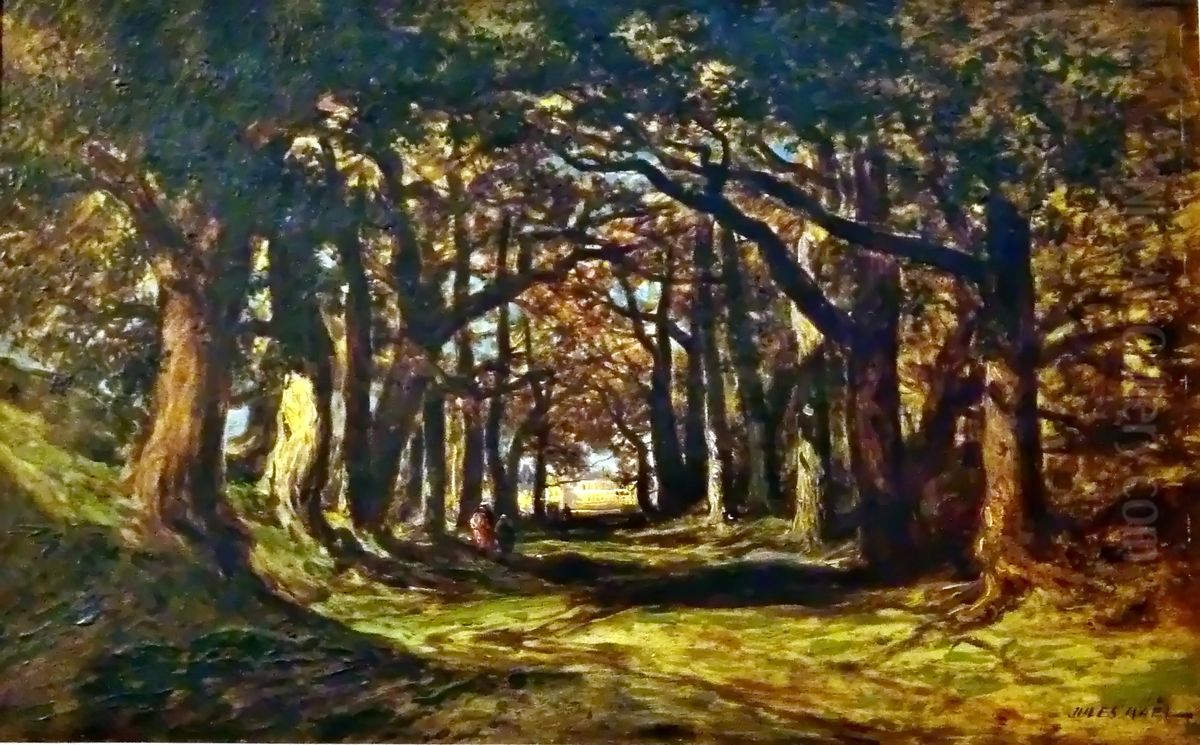 Allee de chataigniers Oil Painting by Jules Achille Noel