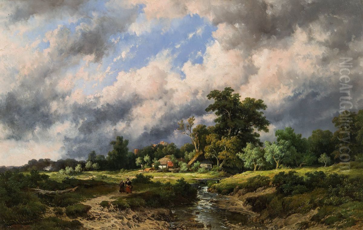 Before the storm Oil Painting by Remigius Adrianus Haanen