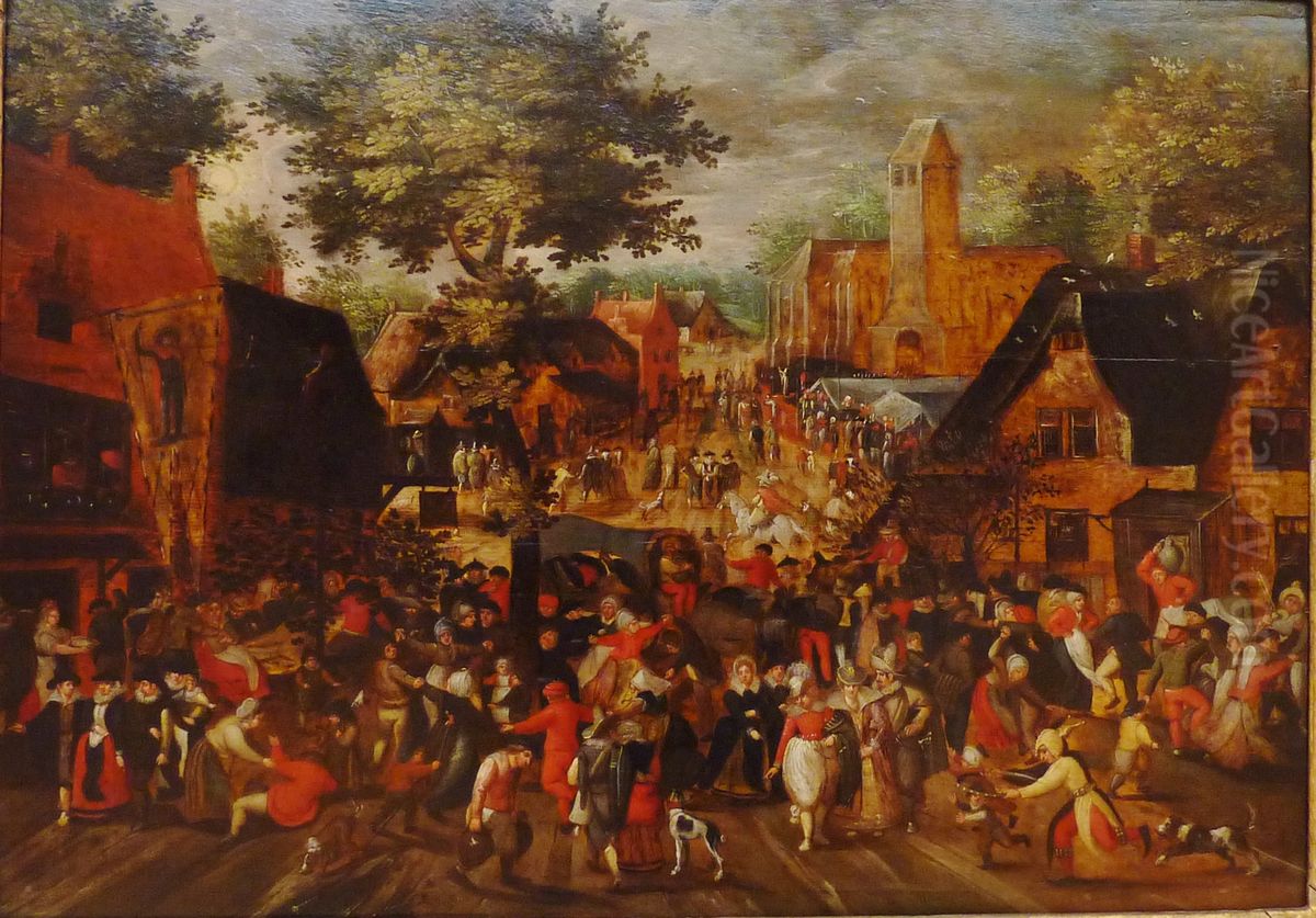 Fete paysanne Oil Painting by David Vinckboons I