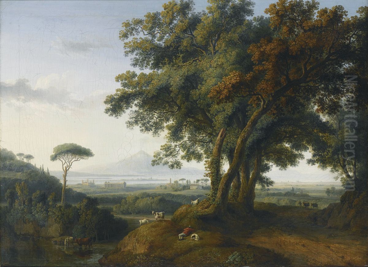 Capriccio Oil Painting by Jacob Philipp Hackert