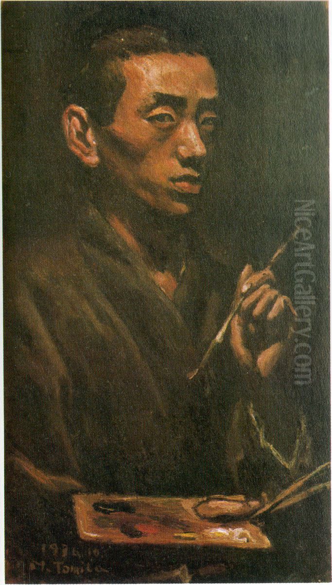 Self-portrait Oil Painting by Haga Junroku