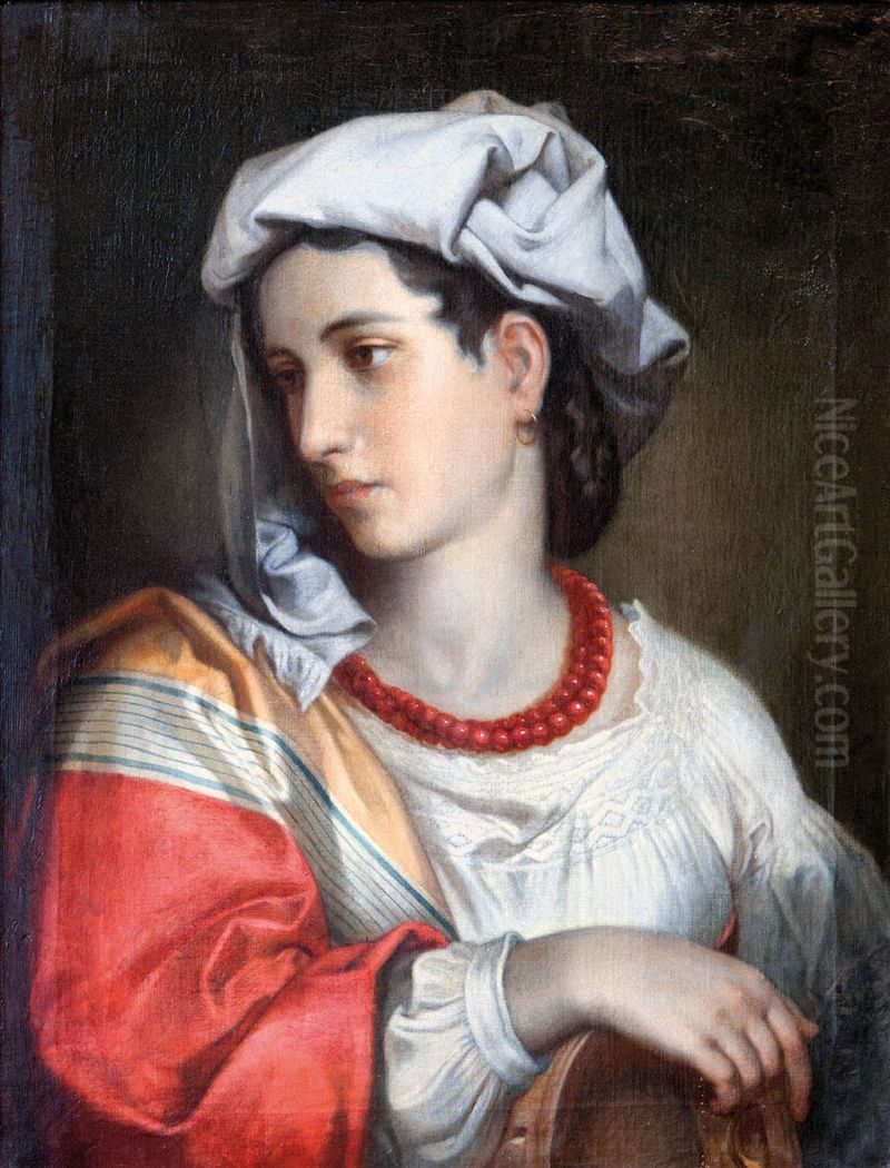 Portrait of a Lady Oil Painting by Antal Haan