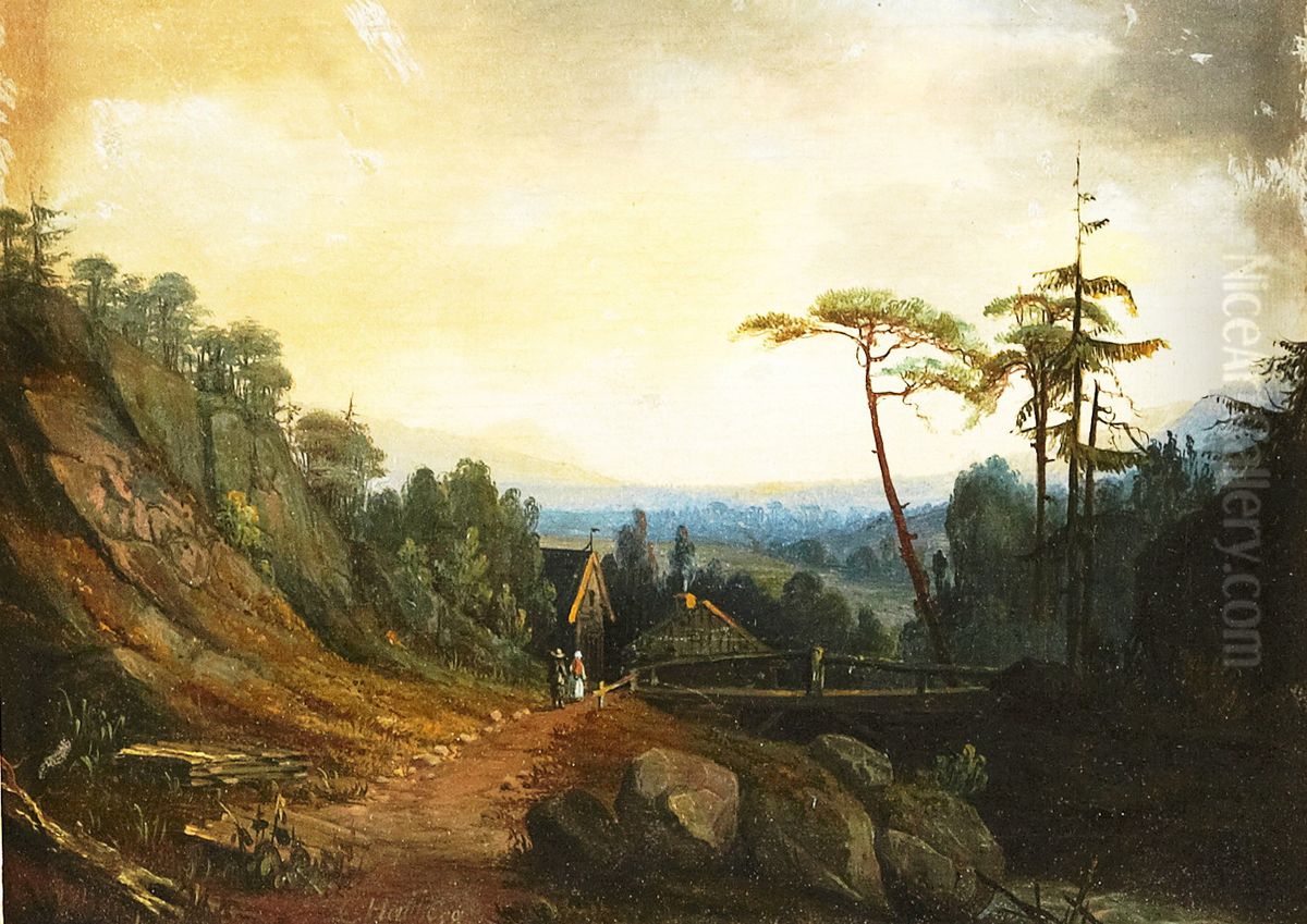 landscape Oil Painting by Carl Petter Hallberg