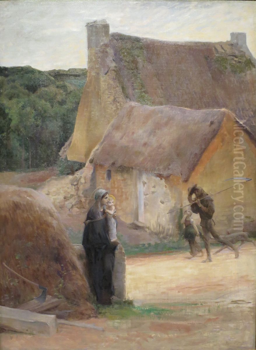 Hail, Mary Oil Painting by Luc-Olivier Merson