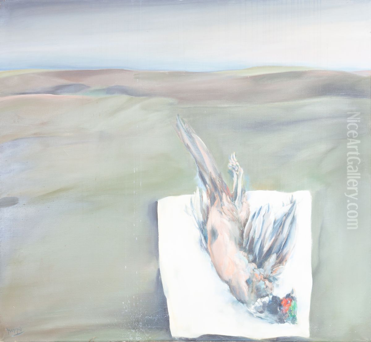 Landschaft mit Fasan Oil Painting by Peter Hoppe