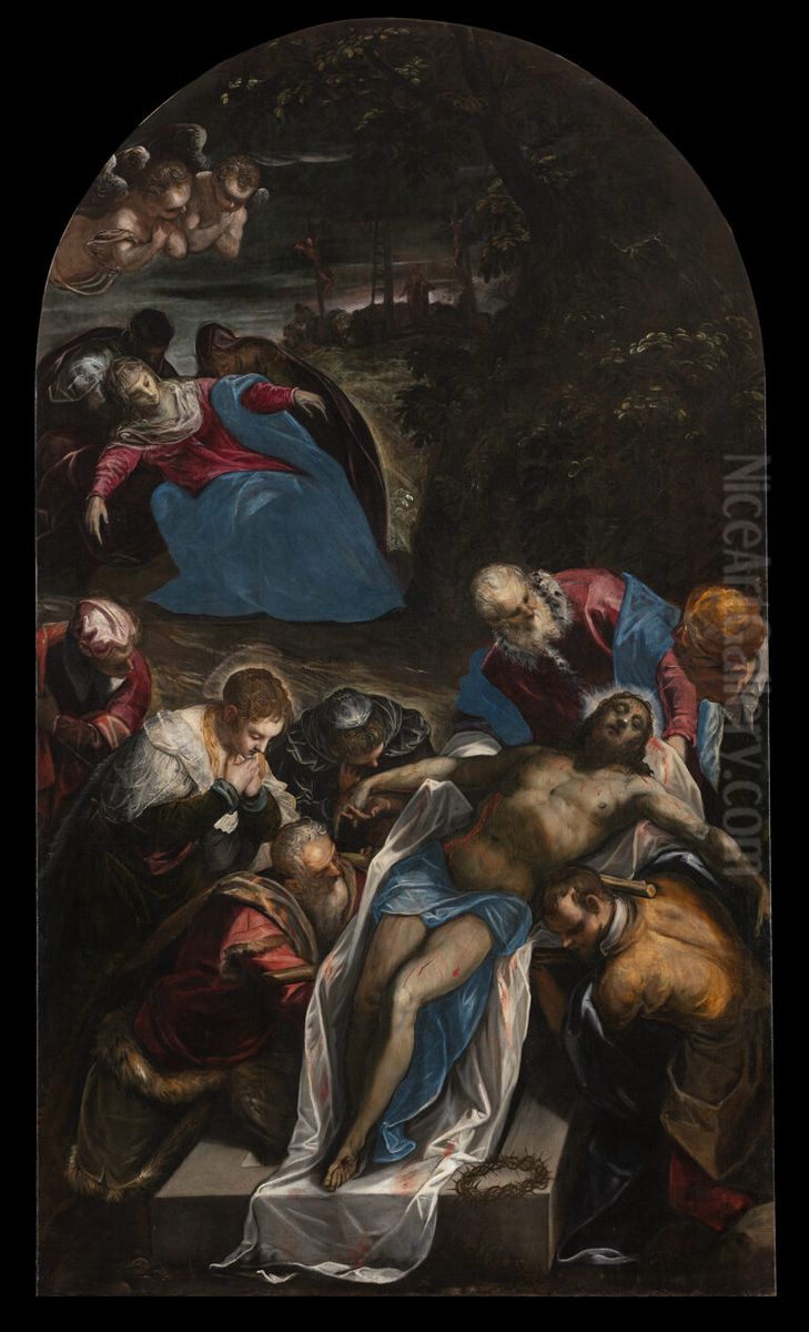 Deposizione nel Sepolcro Oil Painting by Jacopo Tintoretto
