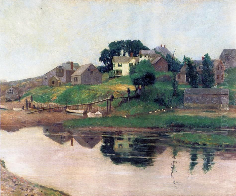 First Footbridge, Perkins Cove Oil Painting by Hamilton Easter Field