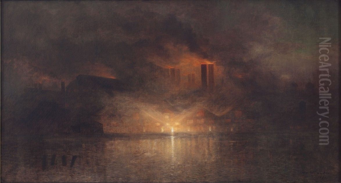 Fletchers Furnace Oil Painting by Hamilton Hamilton