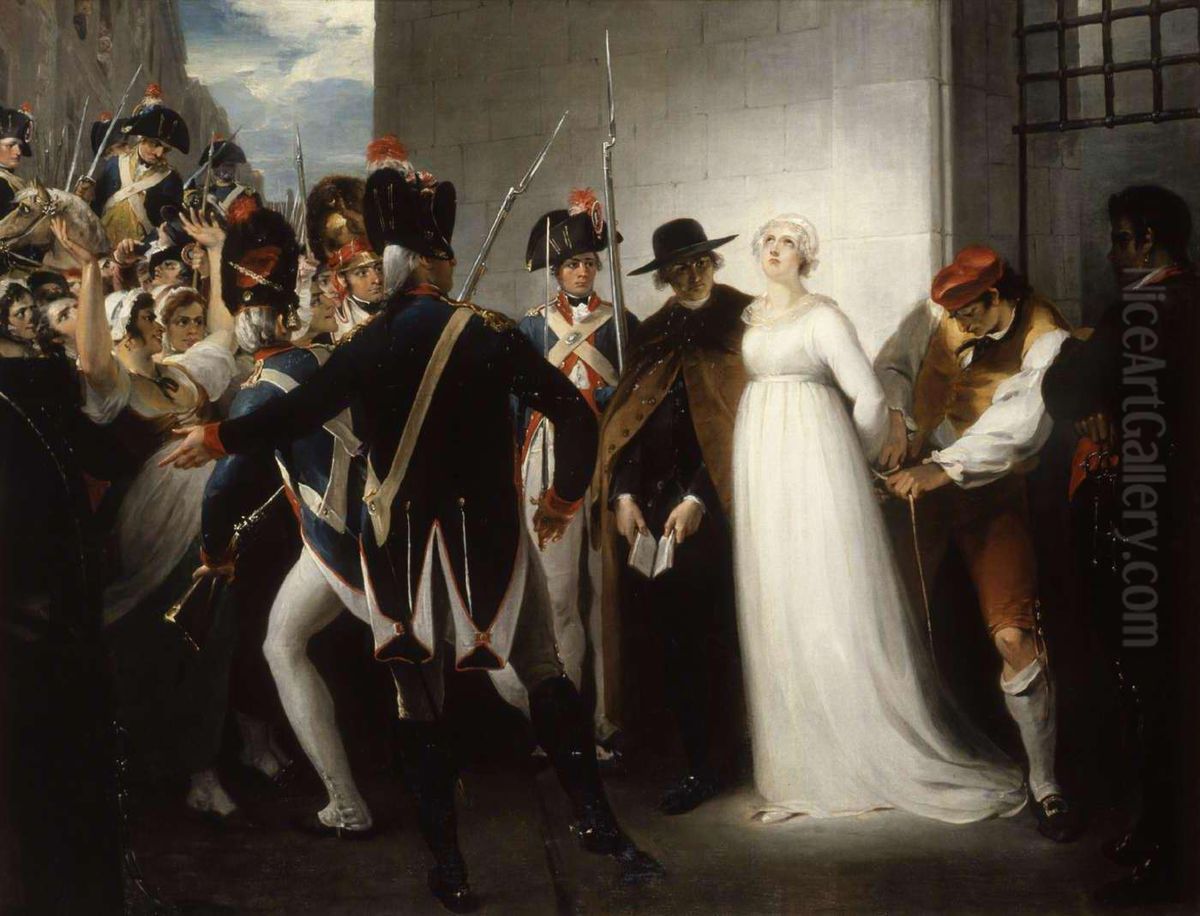Marie-Antoinette quittant la conciergerie, le 16octobre 1793 Oil Painting by William Hamilton