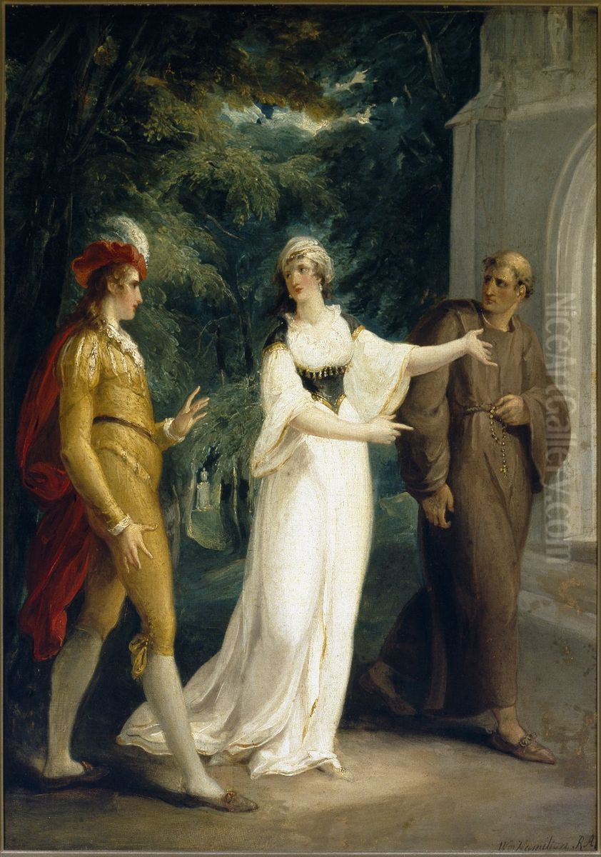 Olivia's proposal Oil Painting by William Hamilton