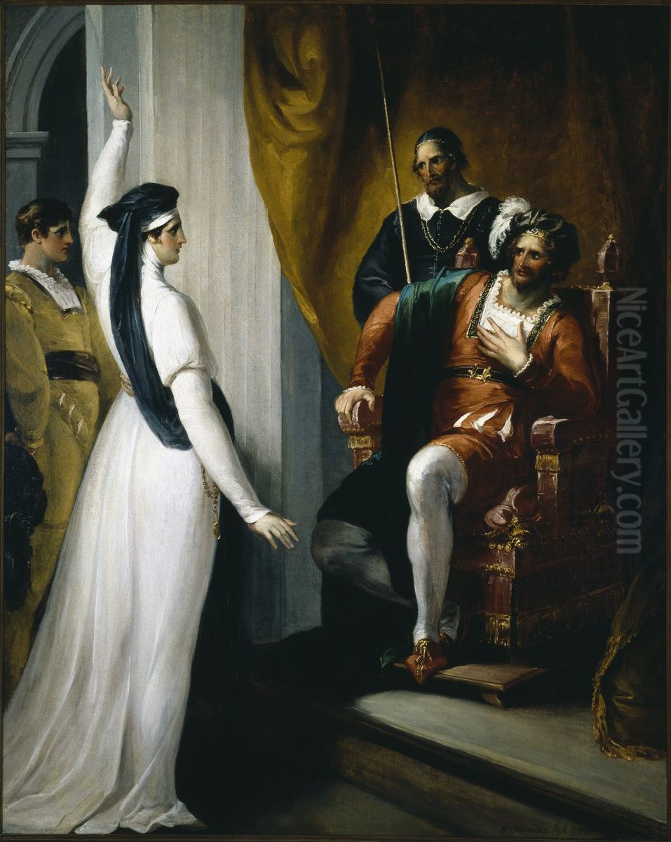 Isabella appealing to Angelo Oil Painting by William Hamilton