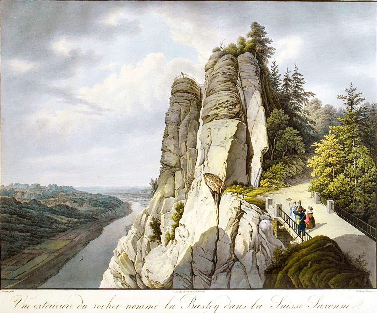 Basteifelsen Oil Painting by Christian Gottlob Hammer