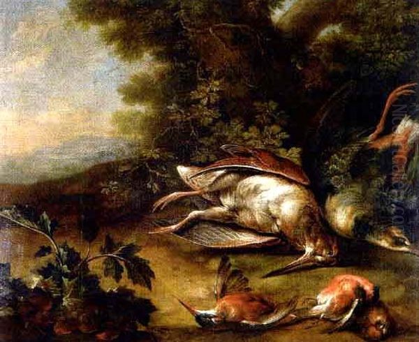 Stilleben mit erlegtem Federvieh Oil Painting by Franz de Hamilton