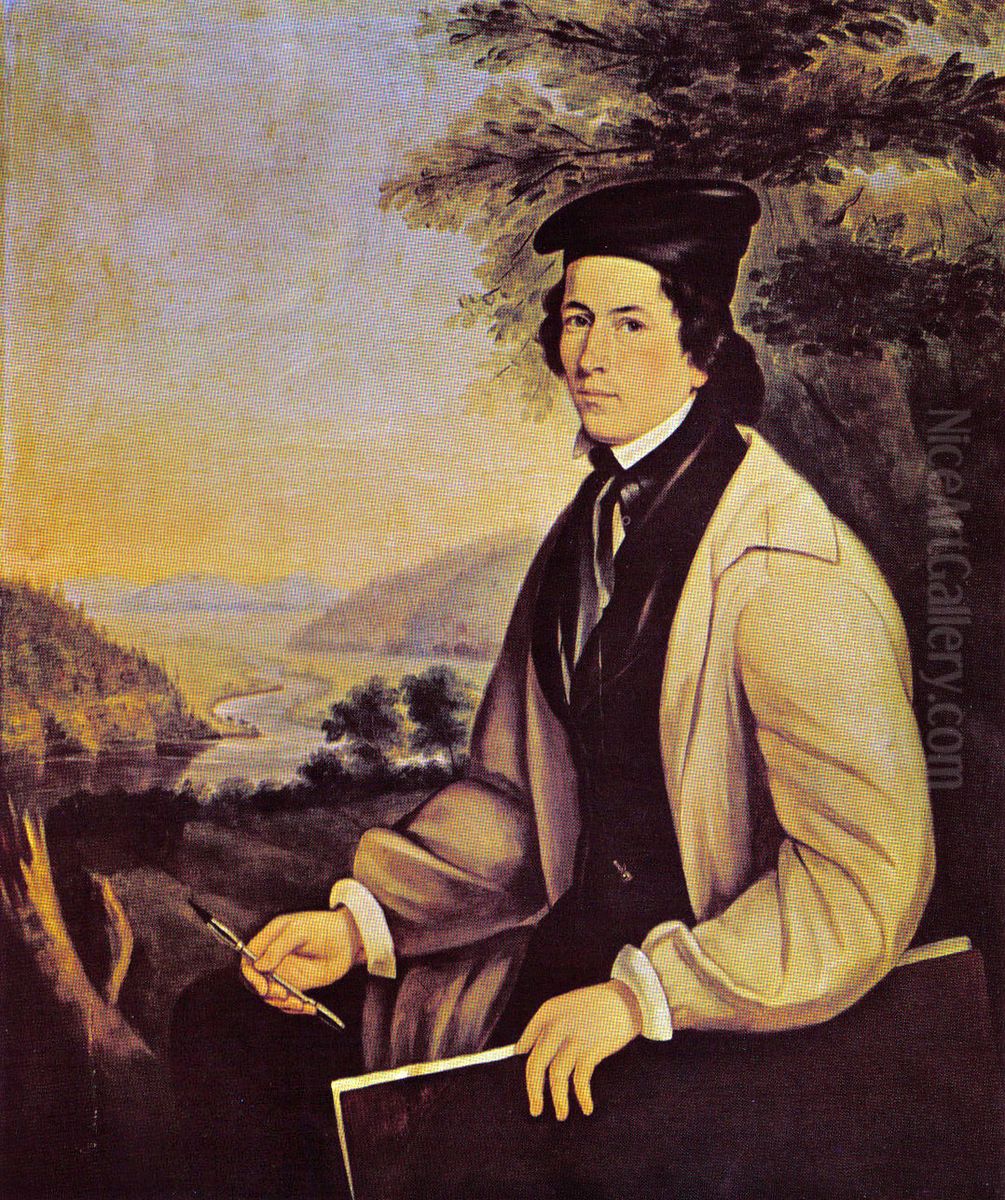 Self-portrait Oil Painting by Theophile Hamel