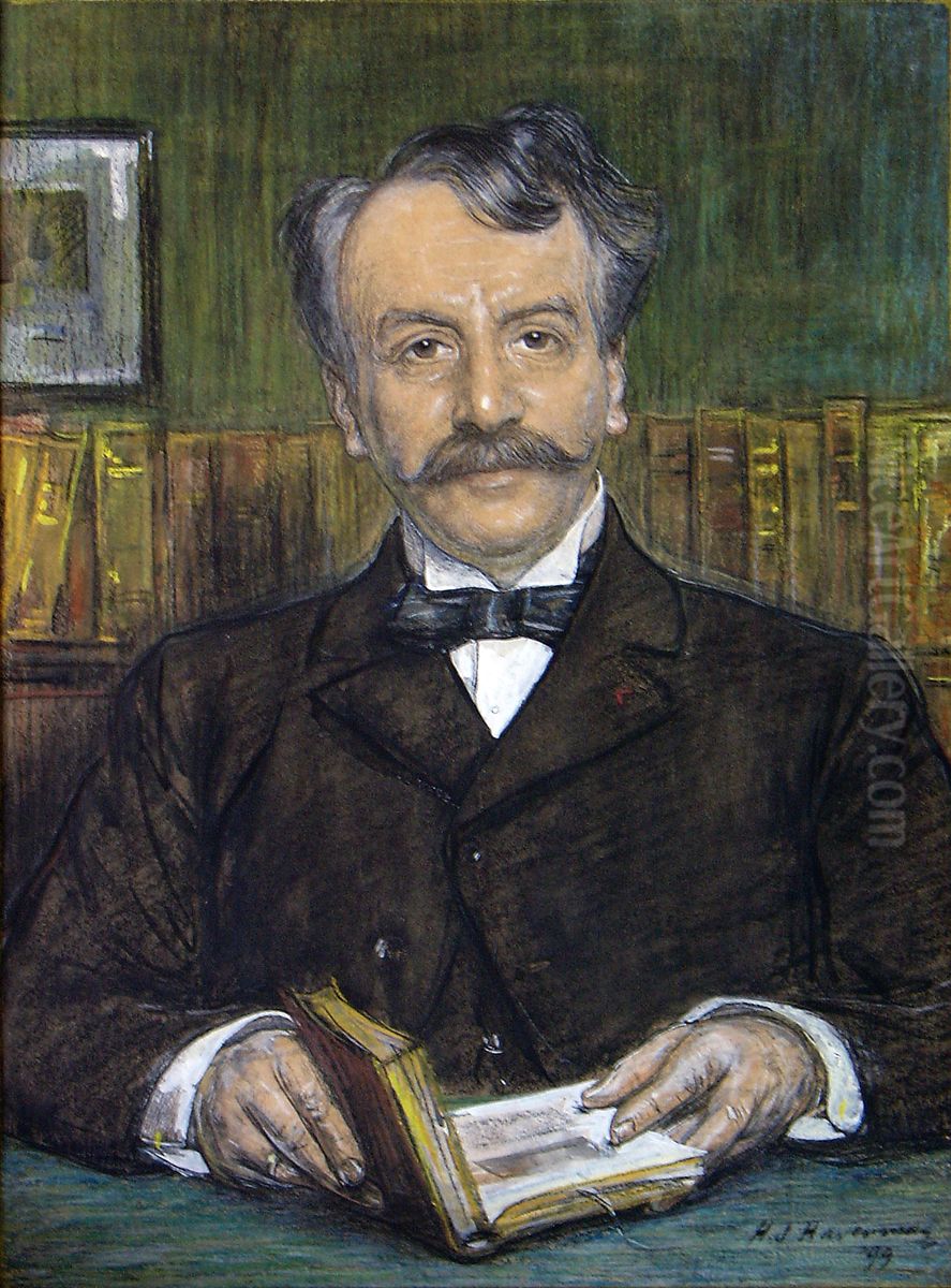 A.G. van Hamel(1842-1907) Oil Painting by Hendrik Haverman