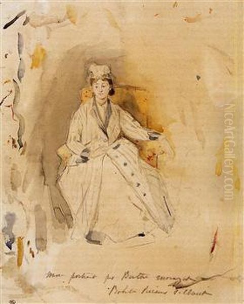 Portrait de madame Pillaut Oil Painting by Berthe Morisot