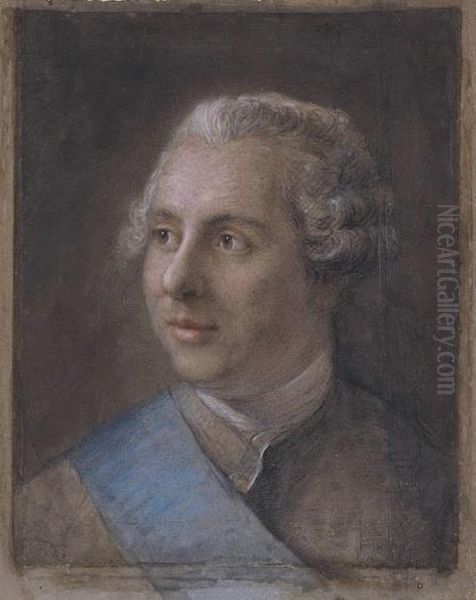 Etude pour le visage du Dauphin, pere de Louis XVI Oil Painting by Jean-Martial Fredou