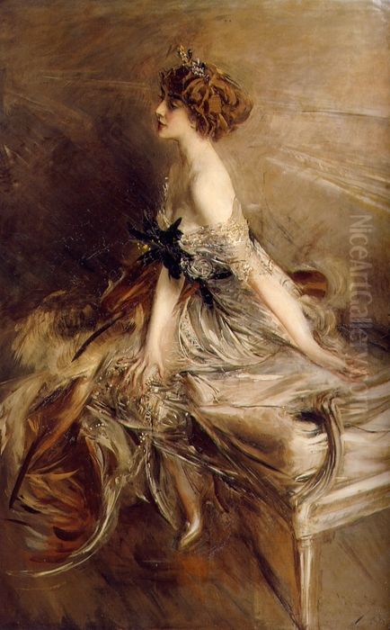 Portrait of princess Marthe-Lucile Bibesco Oil Painting by Giovanni Boldini