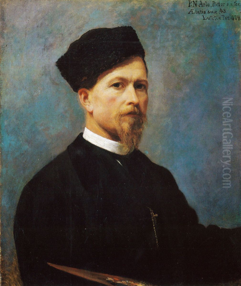 Self-portrait Oil Painting by Peter Nicolai Arbo
