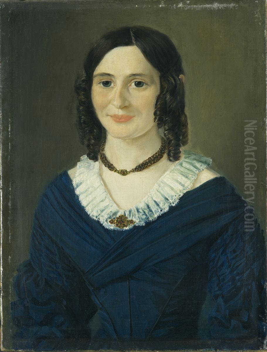 Portrett av Constance Selmer Oil Painting by Mathias Stoltenberg