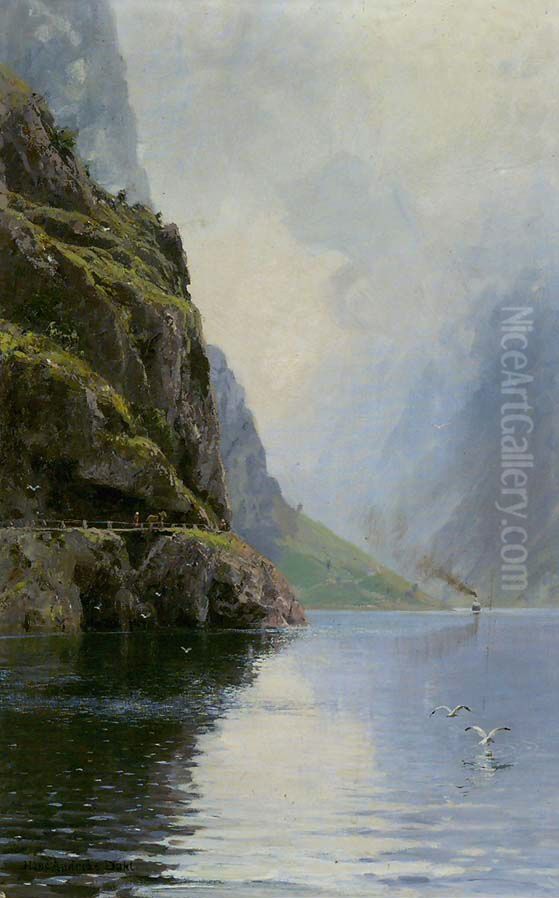 Sognefjord/Norwegen Oil Painting by Hans Andreas Dahl