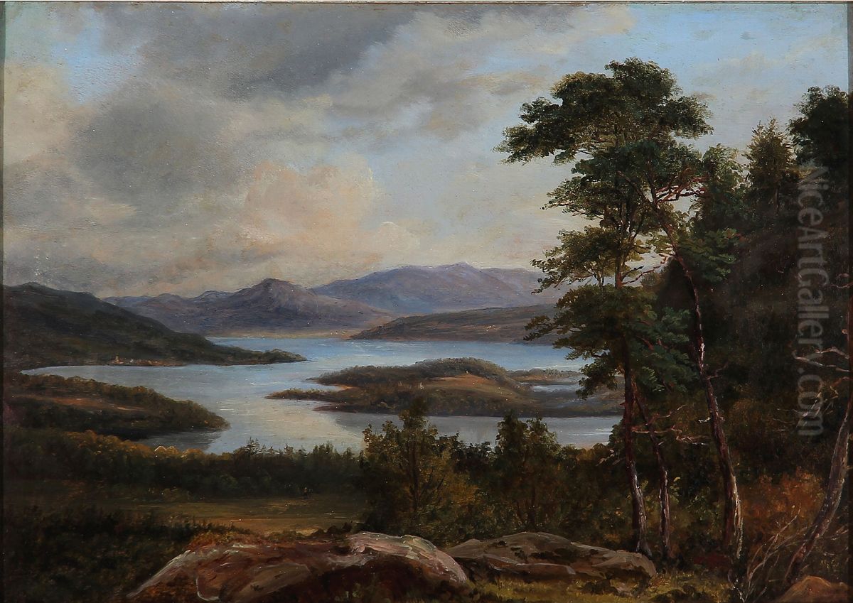 Fra Starnberger So Oil Painting by F.C. Kiaerskou