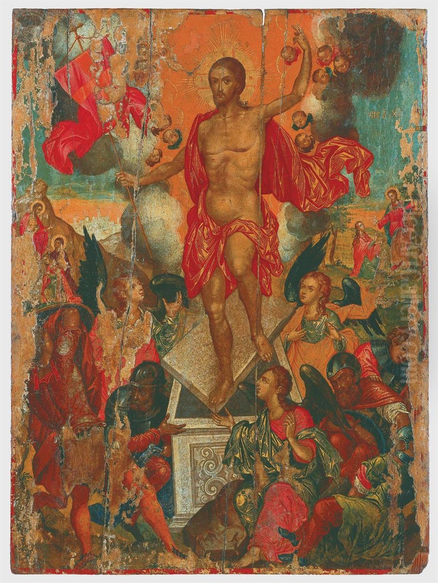 The Resurrection (Moskos) Oil Painting by Elias Moskos
