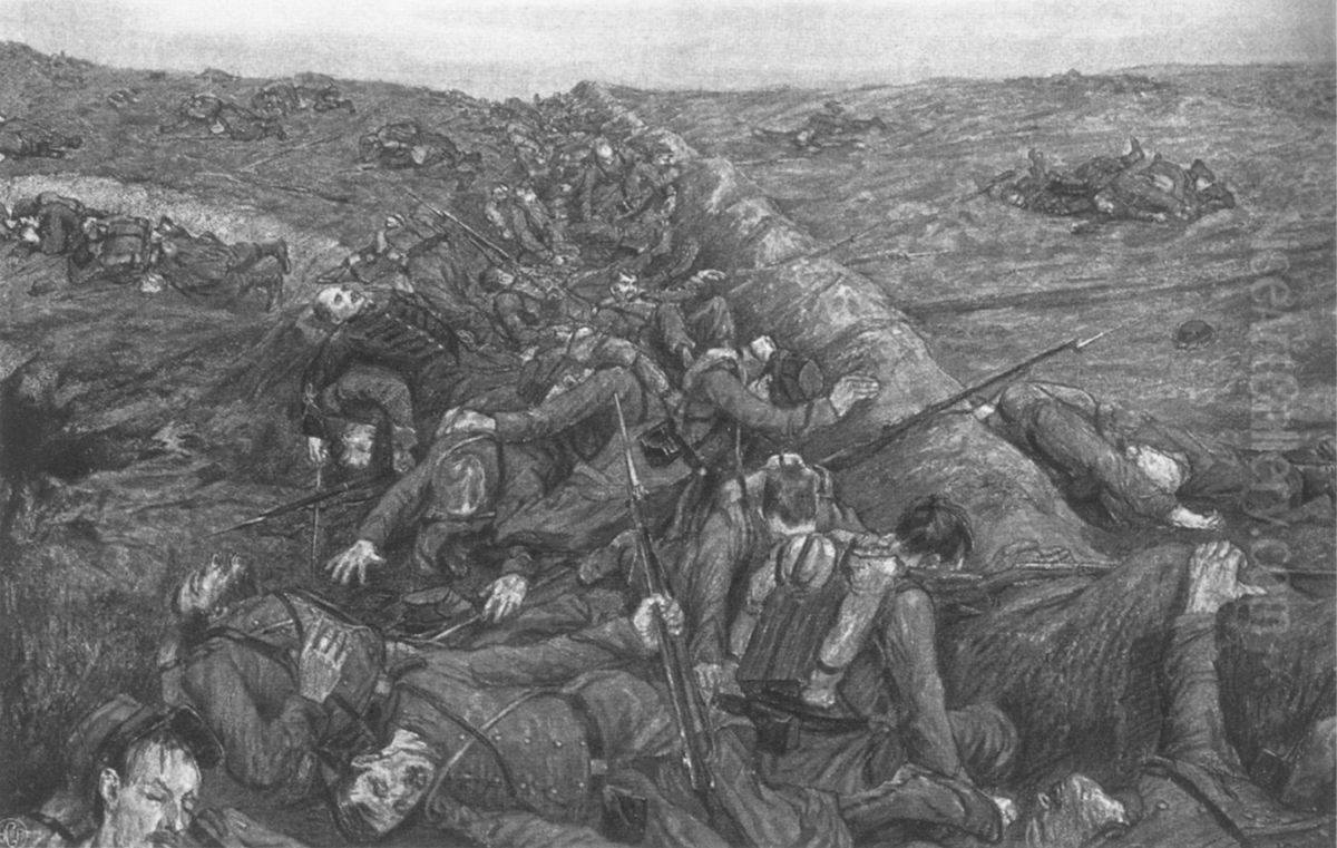 Die Vernichtung Oil Painting by Hans Baluschek