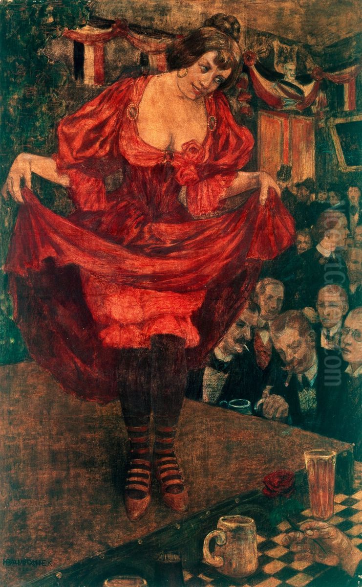 Variete Oil Painting by Hans Baluschek