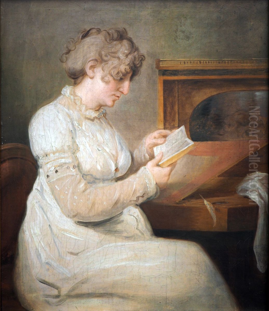 Engel Christina Westphalen, nee Axen (1758-1840) Oil Painting by Johann Heinrich Wilhelm Tischbein I