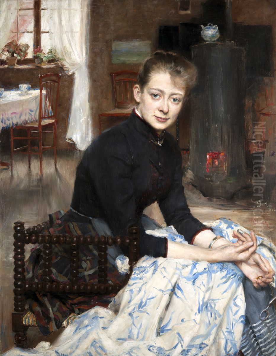 Ma femme Oil Painting by Richard Bergh