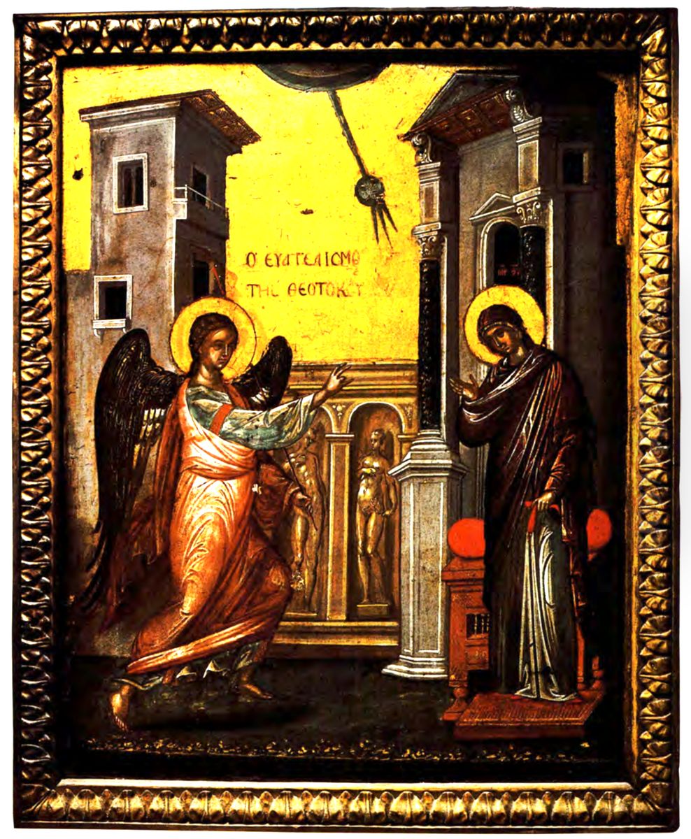 The Annunciation Oil Painting by Michael Damaskinos