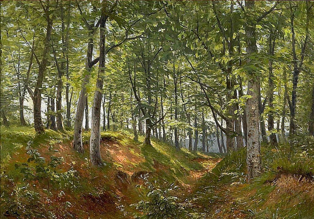 A view of Tisvilde Hegn. Oil Painting by Siegfried Hass