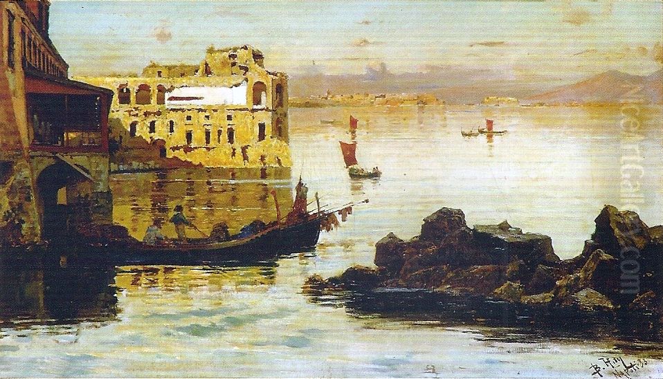 Outskirts of Naples Oil Painting by Bernardo Hay