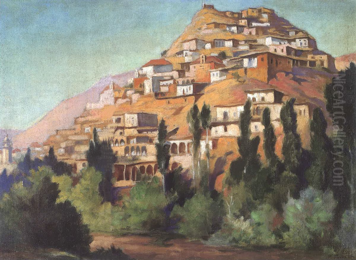 qb alyas. Oil Painting by Moustafa Farroukh