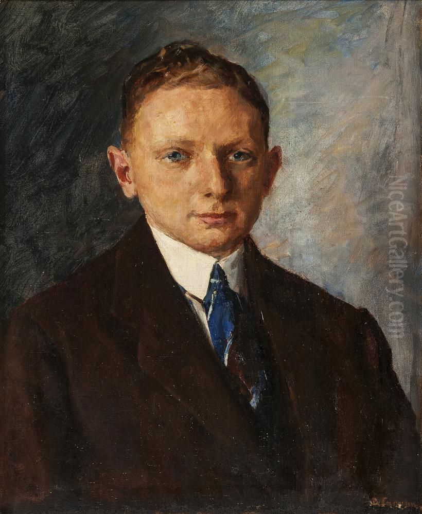 Portret van Rene Strauss Oil Painting by Baruch Laguna