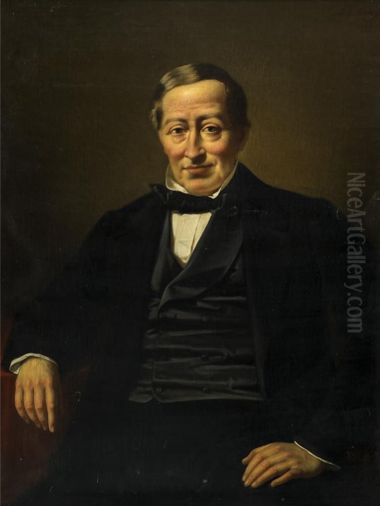 Portret van Carel Wertheim Oil Painting by Moritz Calisch