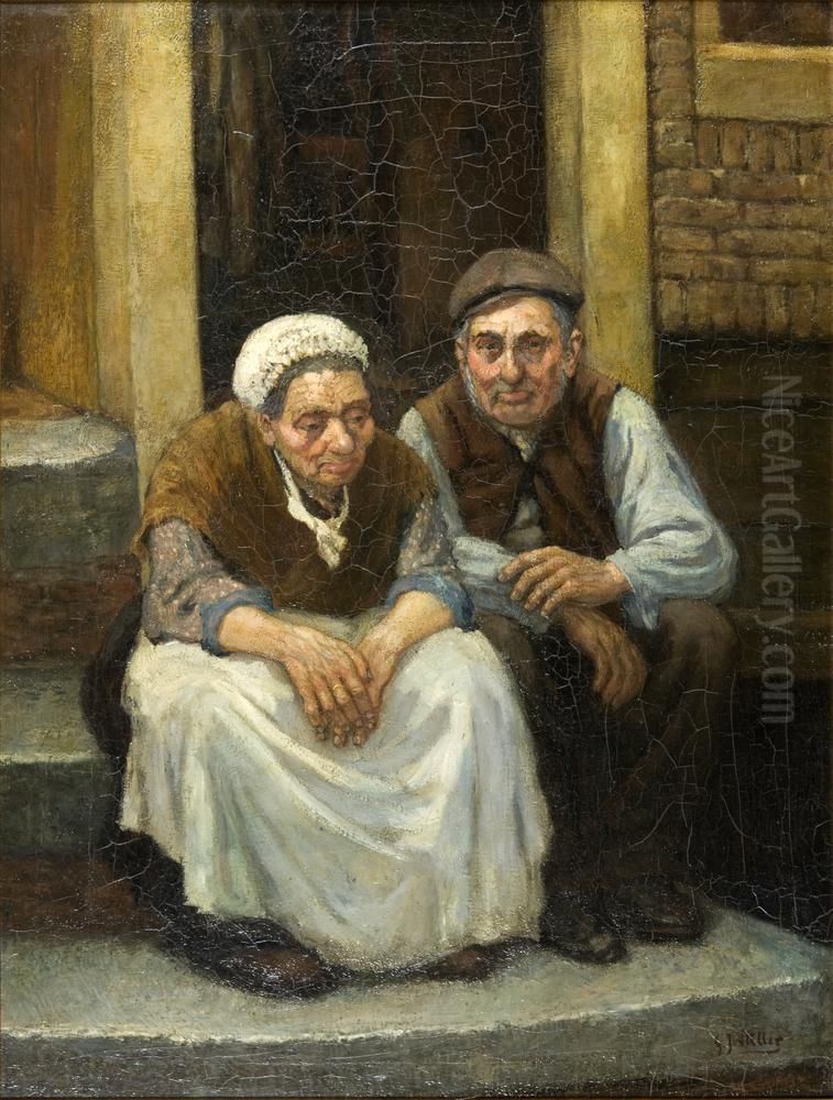Oudjes Oil Painting by Gerard Johan Staller