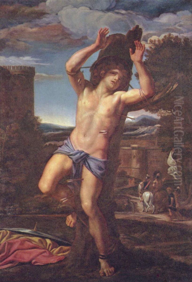 S Sebastian Oil Painting by Domenico Zampieri (Domenichino)